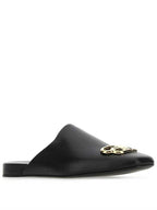 Balenciaga BB Logo Leather Mule Black