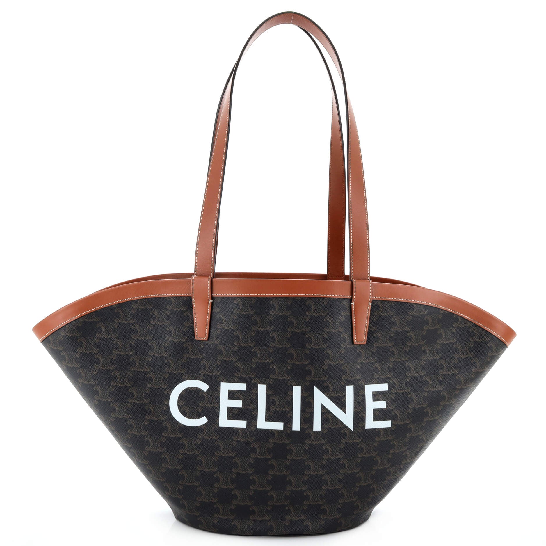 Celine Couffin Bag Triomphe Coated Canvas Medium