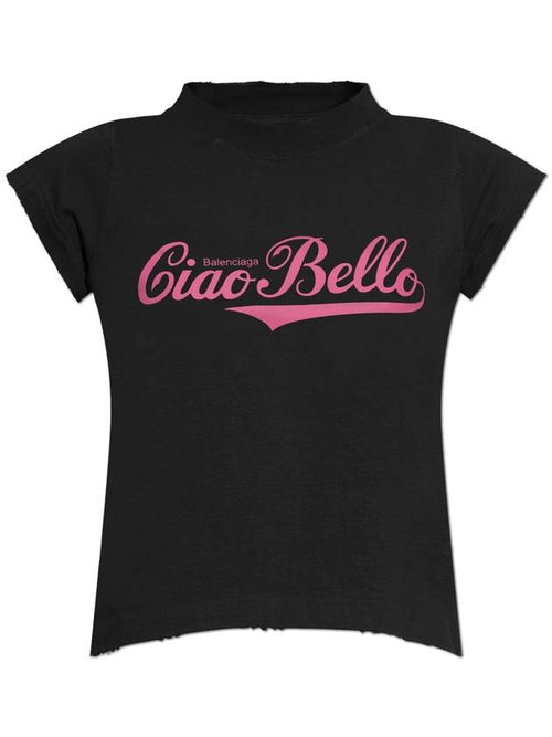 Balenciaga Balenciaga T-shirt With Vintage Effect, Women's, Black