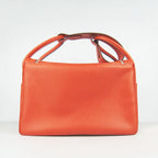 Hermes Lindy 34cm handbag 6208 orange Silver