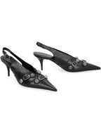 Balenciaga Cagole Slingback Heels Black