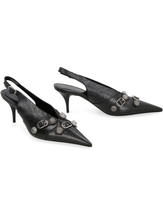Balenciaga Cagole Slingback Heels Black