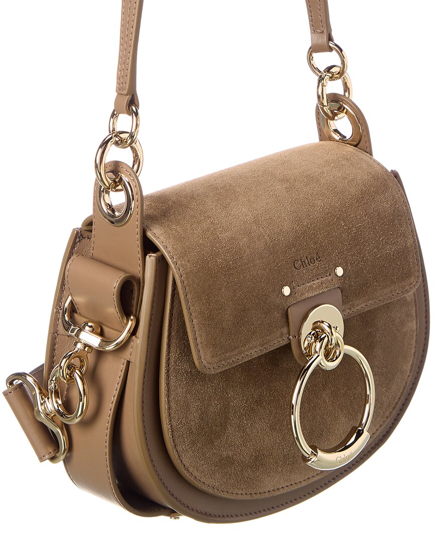 Chloe Tess Small Suede & Leather Shoulder Bag