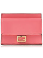 Fendi FF Baguette Flap Card Wallet Rosa