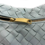 BOTTEGA VENETA - Mini Jodie Knotted Leather Washed Teal Blue Teen - Brand New