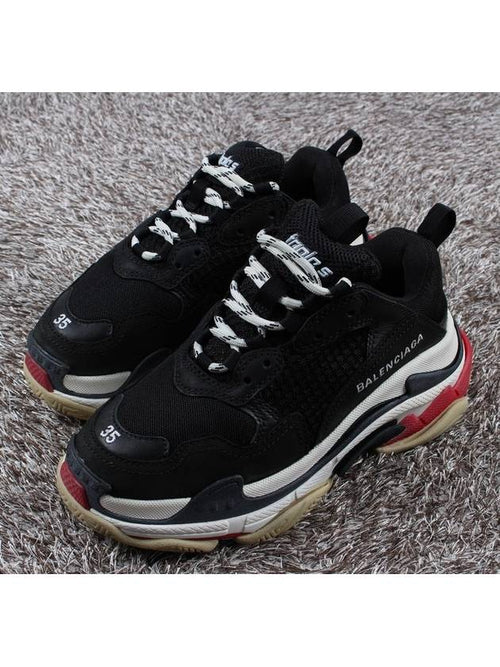 Balenciaga Triple S Black Red 35 220