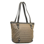 FENDI Zucca Shoulder Bag in Canvas Leather Brown Ladies 8BH196