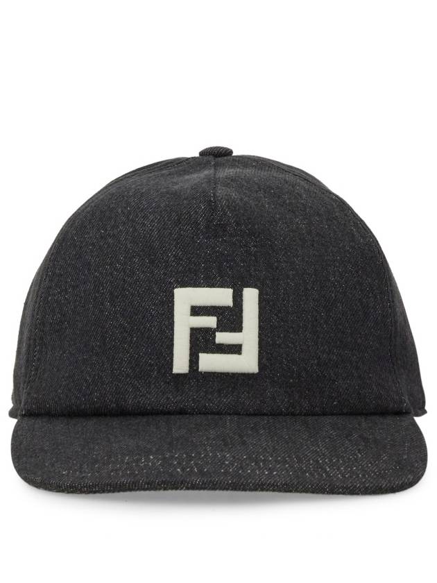 Fendi FF Logo Jeans Ball Cap Black