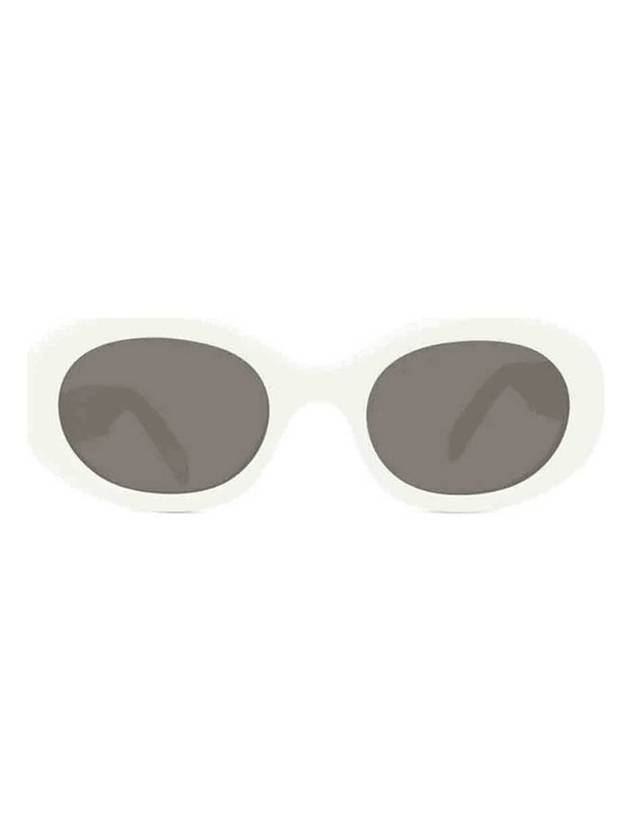 CELINE Eyewear Triomphe Logo Temple Sunglasses White