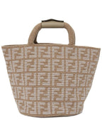 Fendi FF Cashmere Shopping Bag Beige