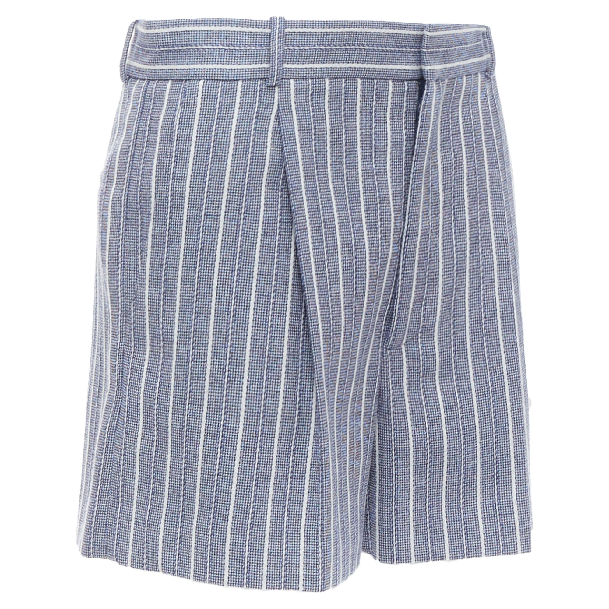 Christian Dior striped virgin wool mini shorts