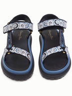 D-Way Embroidered Logo Sandals Blue Dior