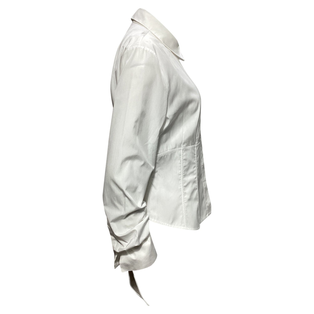 Fendi Corset Button Down Shirt in White Cotton