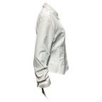 Fendi Corset Button Down Shirt in White Cotton