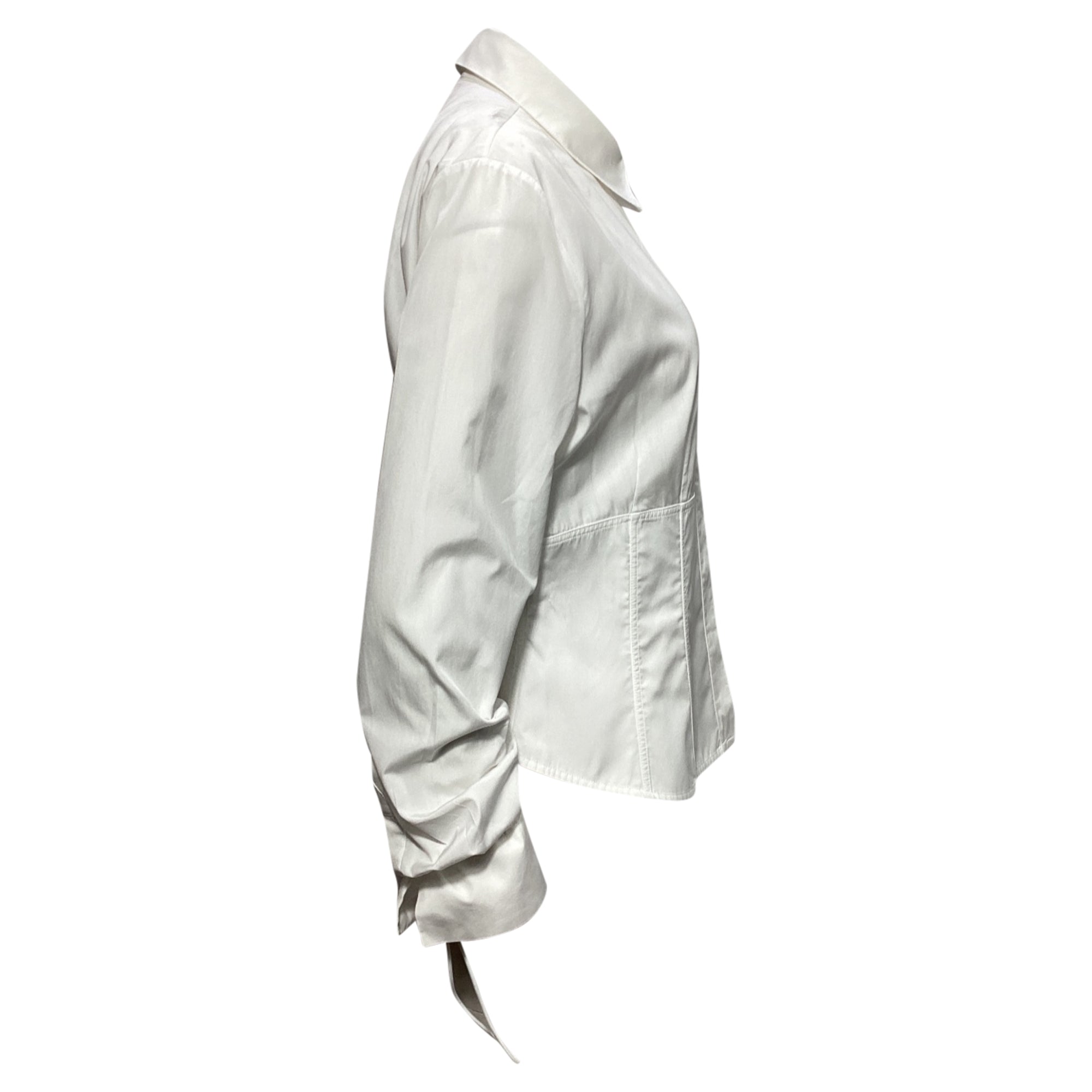 Fendi Corset Button Down Shirt in White Cotton