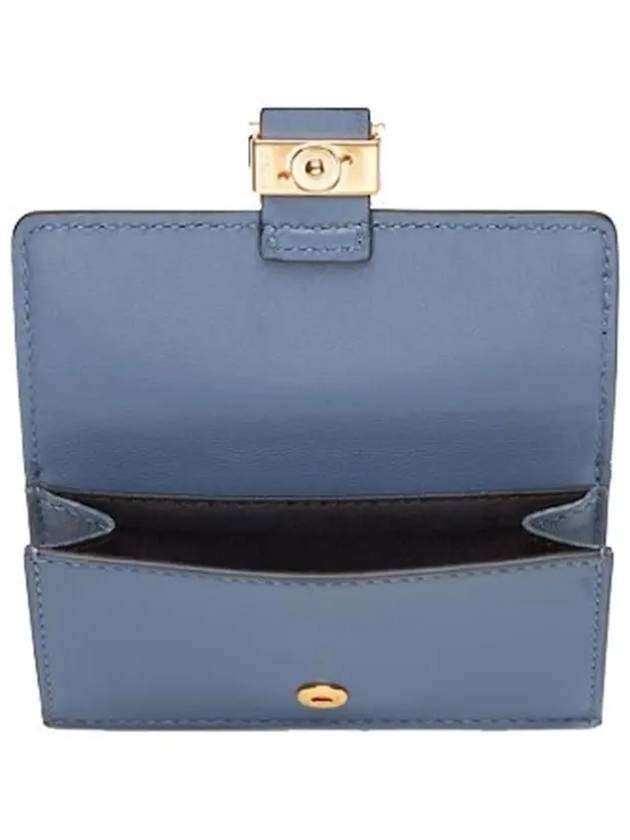 Fendi FF Baguette Flap Card Wallet Blue