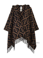 Fendi Brown Cashmere Poncho FXX711AEOSF0QE1