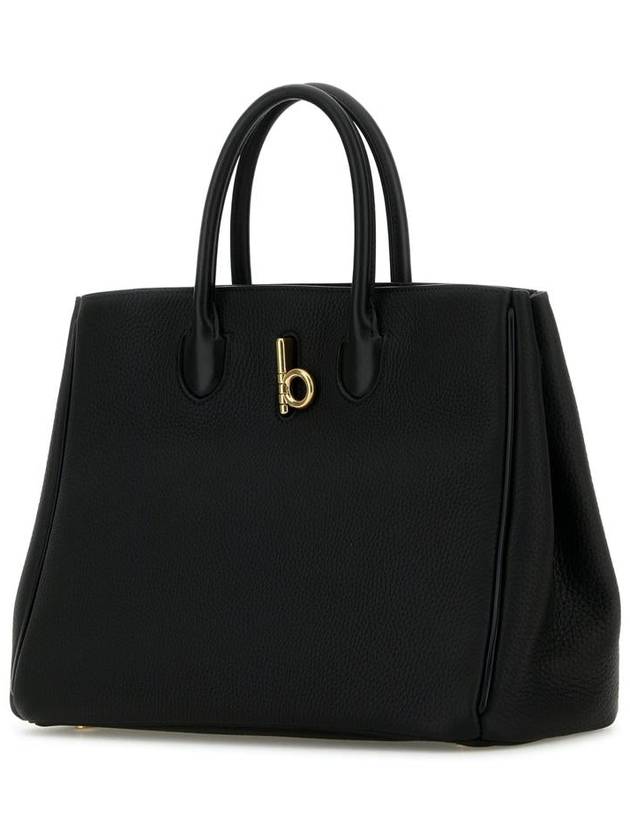 Burberry Rocking Horse Small Leather Tote Bag Black