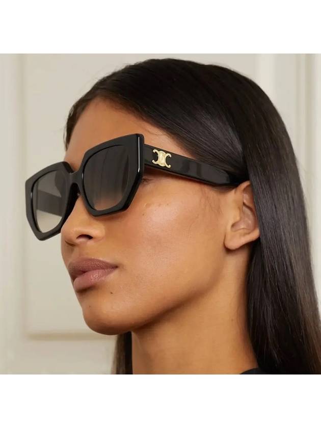 CELINE Eyewear Triomphe Square Acetate Sunglasses Black