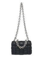 Bottega Veneta 631421 Padded cassette silver chain shoulder bag