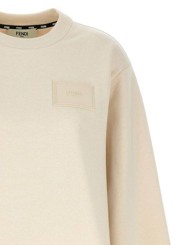 Fendi Patch Logo Sweatshirt Ivory