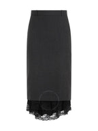 Balenciaga Lingerie Tailored H-Line Skirt Grey