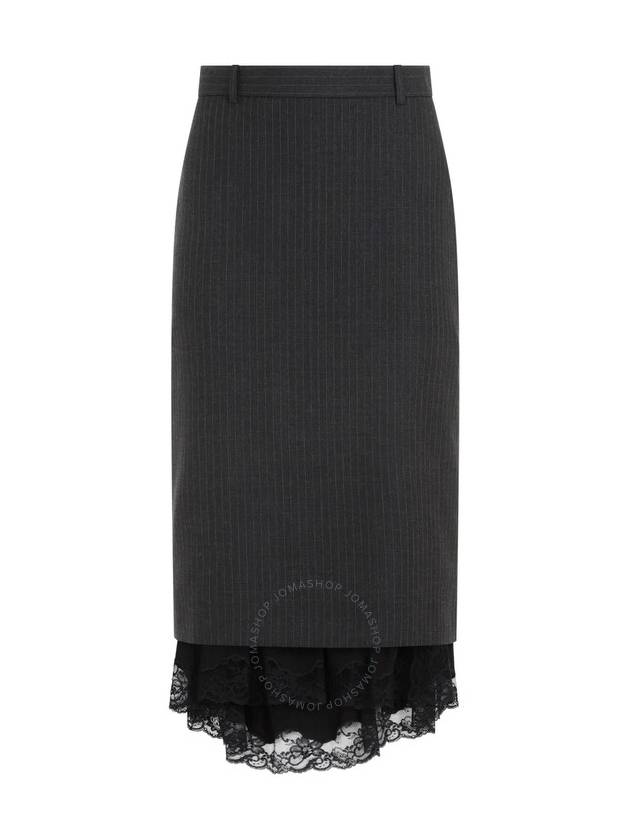 Balenciaga Lingerie Tailored H-Line Skirt Grey