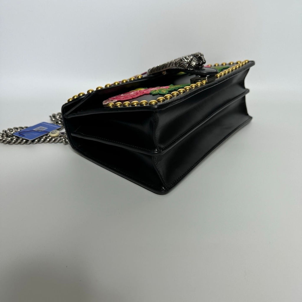 Gucci Dionysus Shoulder Bag Flower Embroidered Black - NG102614
