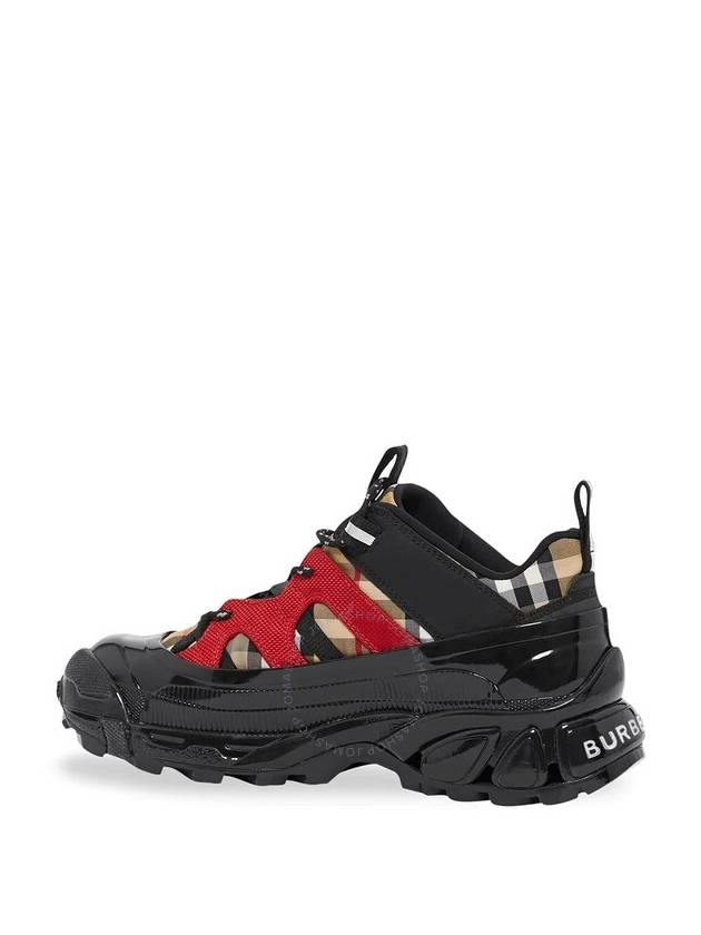 Burberry Women's Vintage Check Cotton Nylon Arthur Low Top Sneakers Black