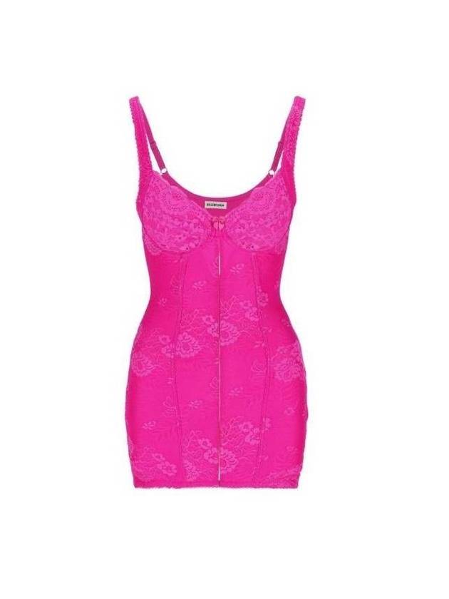 Balenciaga Lace Long Sleeveless Pink