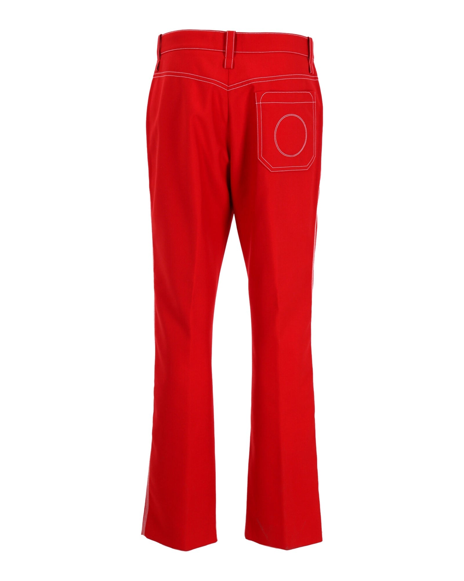 Chloe Boot Cut Trousers in Red Polyester