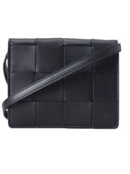 Bottega Veneta Intrecciato Small Cassette Cross Bag Black
