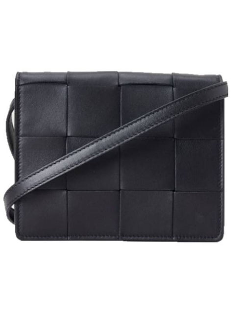 Bottega Veneta Intrecciato Small Cassette Cross Bag Black