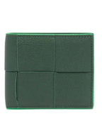 Bottega Veneta Maxi Intrecciato Leather Half Wallet Raintree
