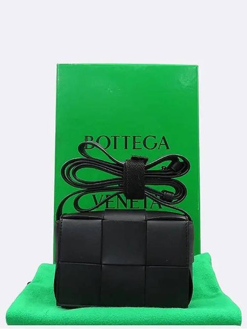 Bottega Veneta 666688 Black color candy cassette mini cross bag