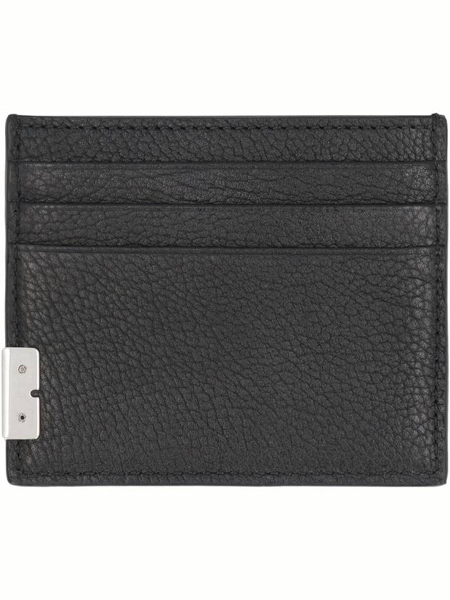 Burberry Grained Leather Card Wallet Black