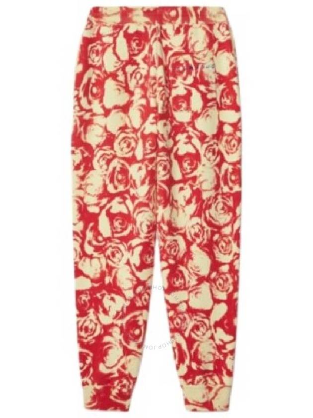 Burberry Burberry Ladies All Over Rose Print Wool Jogging Pants