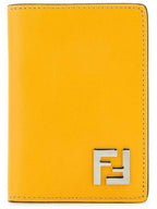 Fendi FF Square Leather Card Wallet Yellow