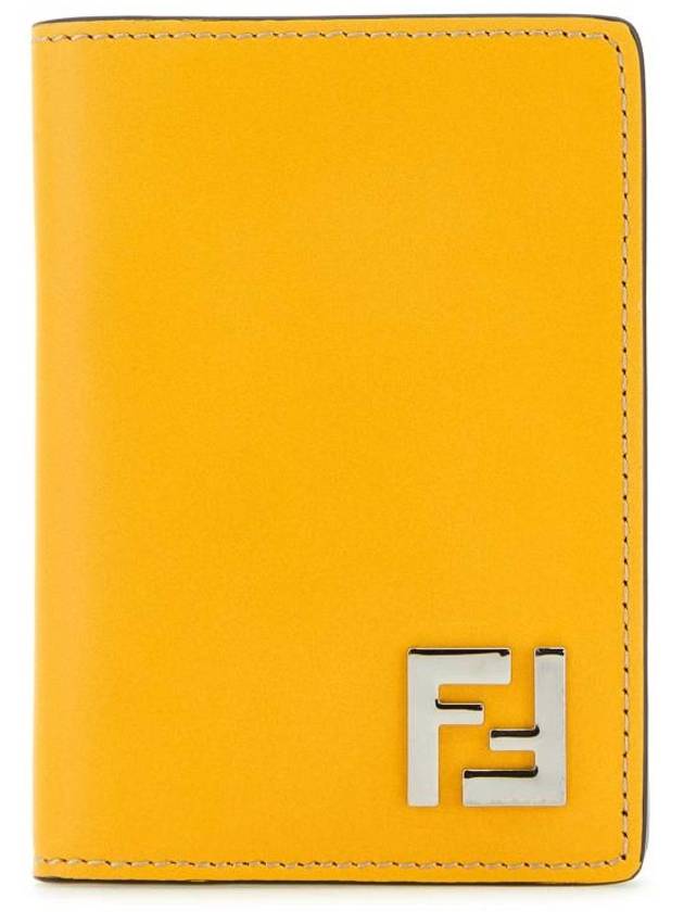 Fendi FF Square Leather Card Wallet Yellow