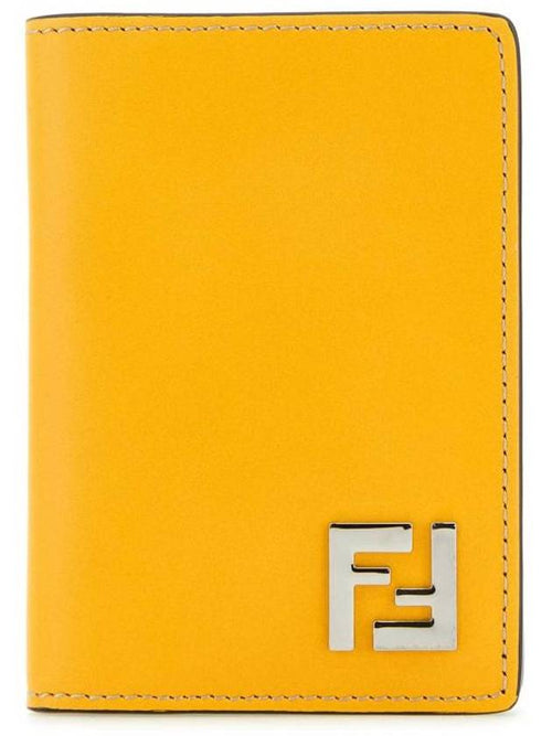 Fendi FF Square Leather Card Wallet Yellow