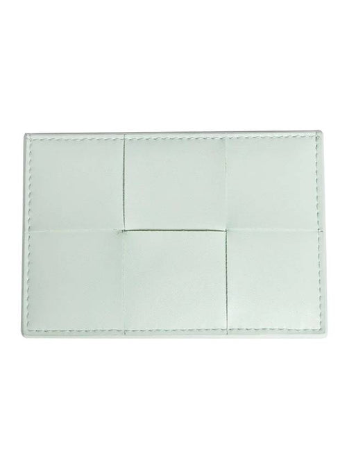 Bottega Veneta Intrecciato Leather Card Wallet Glacier