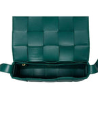 Bottega Veneta Intrecciato Cassette Cross Bag Green
