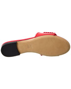 FENDI FF Baguette Logo Leather Sandal