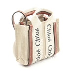 Chloe Woody Nano Canvas Leather Shoulder Bag