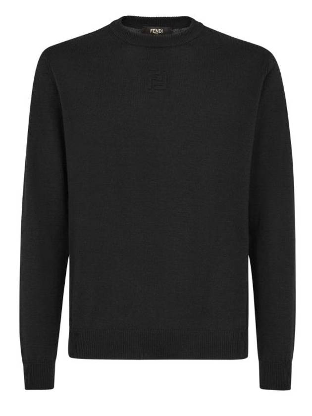 Fendi Men's Pullover Wool Sweatshirt Black