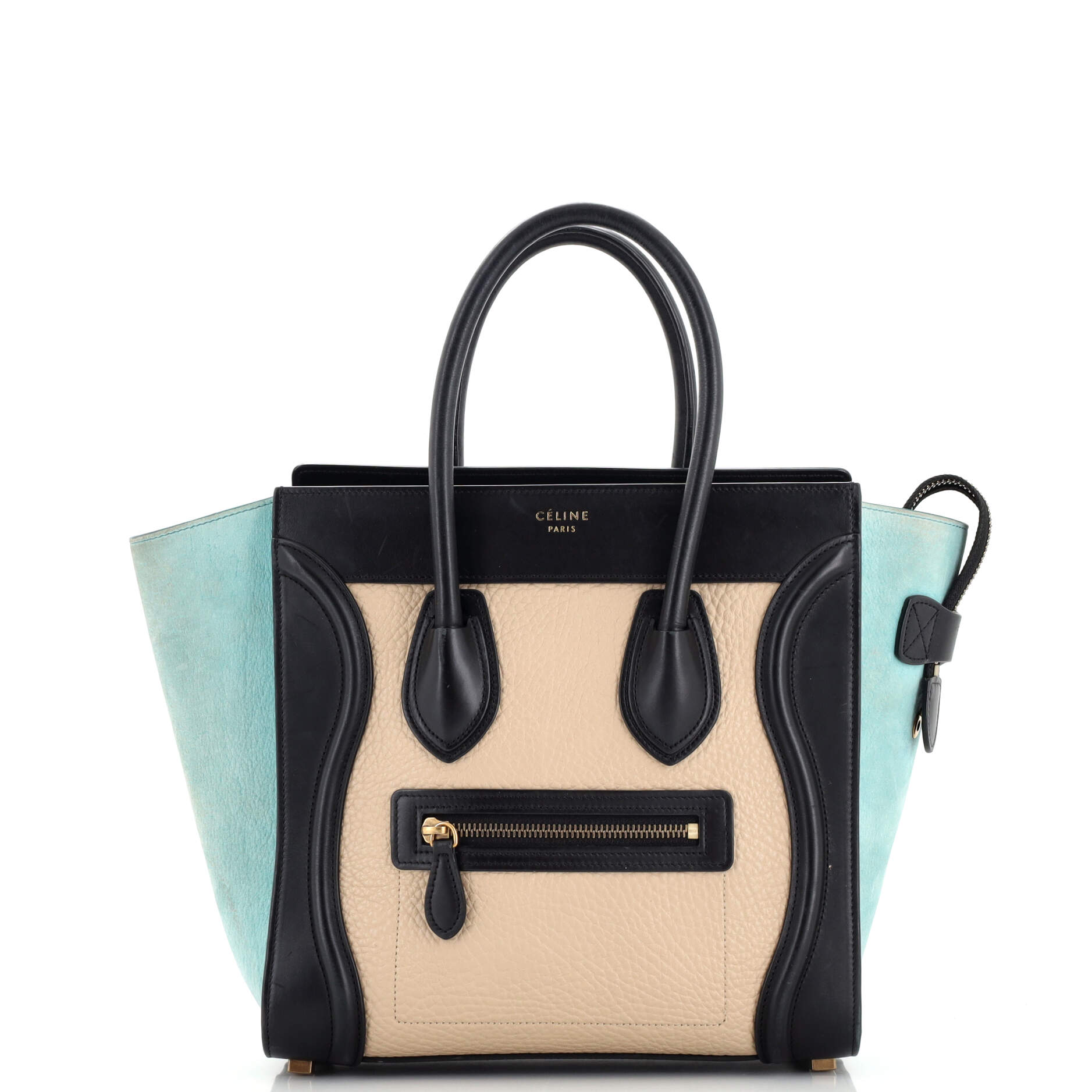 Celine Tricolor Luggage Bag Leather Micro