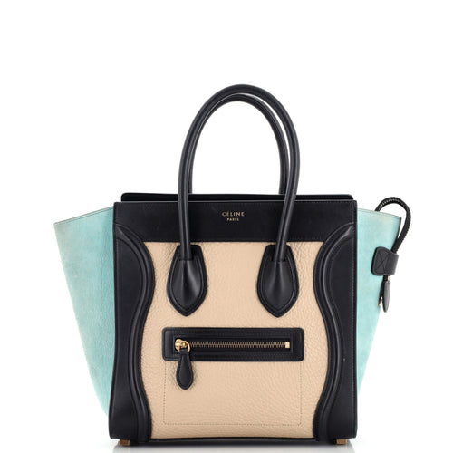 Celine Tricolor Luggage Bag Leather Micro
