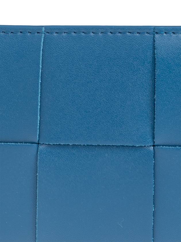 Bottega Veneta Intrecciato Cassette Card Wallet Deep Pacific