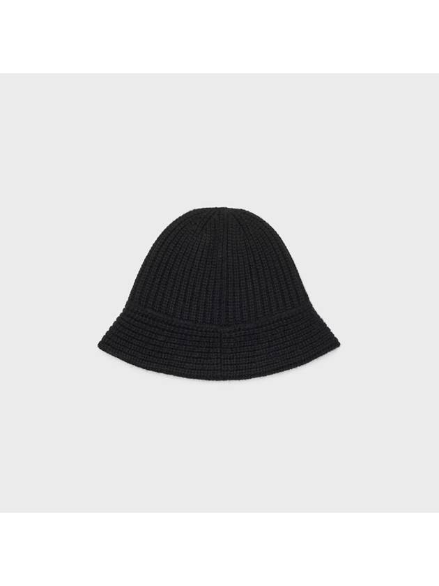 CELINE Seamless Cashmere Bucket Hat Black