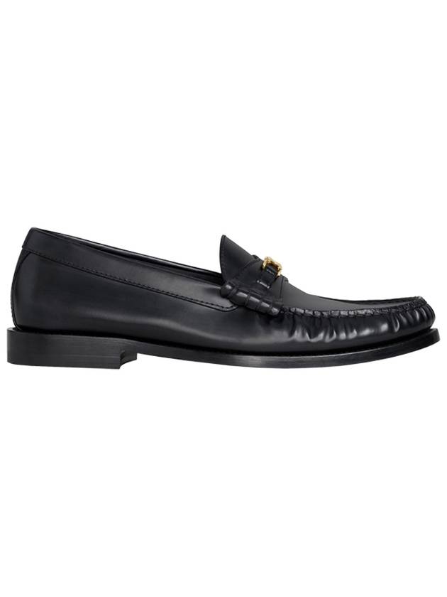 CELINE Luco Triomphe Polished Bull Loafers Black